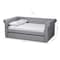 Baxton Studio Mabelle Gray Upholstered Full Size Daybed with Trundle 154-9480 - alternate 9
